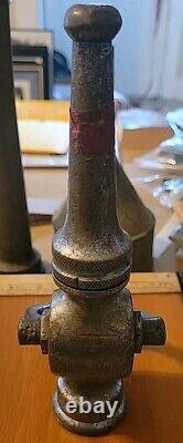 Antique Alfco Brass Fire Hose Nozzle 8.75 Vintage