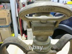 Antique American LaFrance Fire Hose Nozzle from Elmira NY foamite with Leather