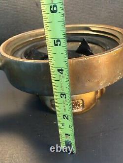 Antique BRASS 6 In. BI LATERIAL FIRE HOSE CO. CHICAGO ILL. Intake Cap With 21/2 In