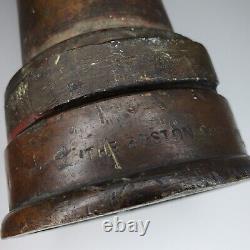 Antique Boston Coupling Co. Firefighter Fire Hose Nozzle 30 in Solid Brass