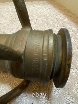Antique Boston Woven hose and rubber Co 10. 27. 10. Fire hose nozzle 81S1