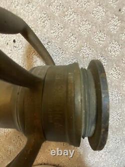 Antique Boston Woven hose and rubber Co 10. 27. 10. Fire hose nozzle 81S1