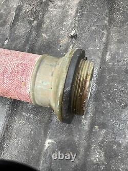 Antique Brass 26 Fire Fighter Nozzle with 2 Handles with Red Cord Handle