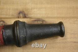 Antique Brass 30 Fire Fighter Nozzle with 2 Handles with Red Cord Handle