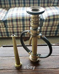 Antique Brass Elkhart Fire Nozzle Set