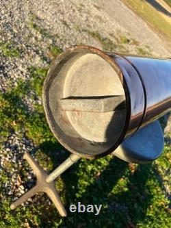 Antique Brass Elkhart Soda Acid Fire Extinguisher Large Elk Logo