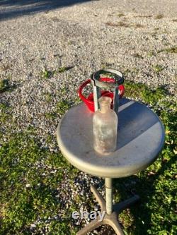 Antique Brass Elkhart Soda Acid Fire Extinguisher Large Elk Logo