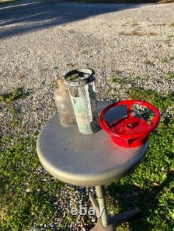 Antique Brass Elkhart Soda Acid Fire Extinguisher Large Elk Logo