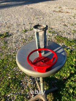 Antique Brass Elkhart Soda Acid Fire Extinguisher Large Elk Logo