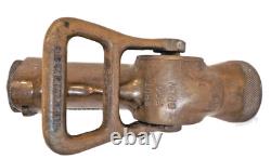 Antique Brass FOG NOZZLE INTERNATIONAL INC. Fire Hose Nozzle 8¾ pounds