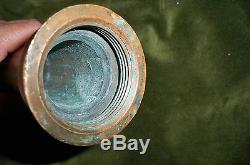 Antique Brass Fire Hose Nozzle 12 Signed P. N. Y. 2 lbs