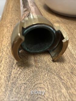 Antique Brass Fire Hose Nozzle 21 Long, French, Brass And Copper Excellent Cond