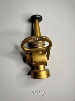 Antique Brass Fire Hose Nozzle #7-56 (Wooster Brass Company)