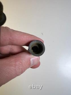 Antique Brass Fire Hose Nozzle Boston Woven Hose & Rubber Co Curved Fireman