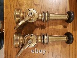 Antique Brass Fire Hose Nozzle Set Of 2 Unbranded
