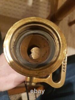 Antique Brass Fire Hose Nozzle Set Of 2 Unbranded