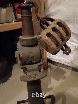Antique Brass Fire Hose Nozzle Shutoff Valve Stamped NO LEAK & OPEN
