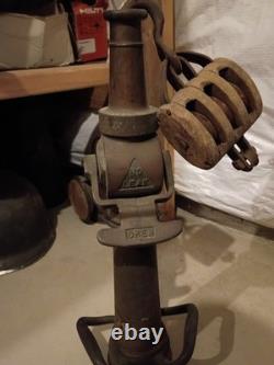 Antique Brass Fire Hose Nozzle Shutoff Valve Stamped NO LEAK & OPEN