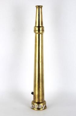 Antique Brass Fire Hose Nozzle Vintage Firefighting Collectible