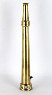 Antique Brass Fire Hose Nozzle Vintage Firefighting Collectible
