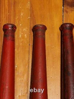 Antique Brass Fire Hose Nozzle With Red Paint 15 Tall