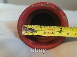 Antique Brass Fire Hose Nozzle With Red Paint 15 Tall