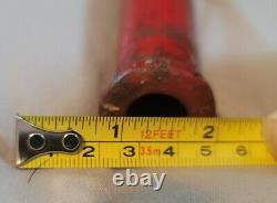 Antique Brass Fire Hose Nozzle With Red Paint 15 Tall