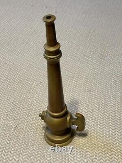 Antique Brass Fire Hose Water Nozzle 11 1/2Firefighting