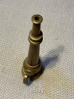 Antique Brass Fire Hose Water Nozzle 11 1/2Firefighting