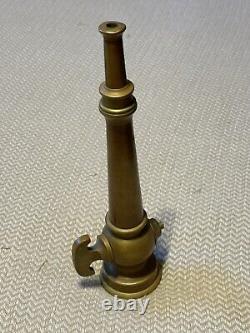 Antique Brass Fire Hose Water Nozzle 11 1/2Firefighting