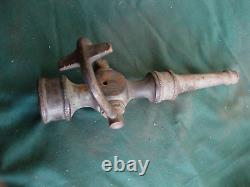Antique Brass Grether Fire Equipment Co Hose Nozzleorig As Found, Uncleaned