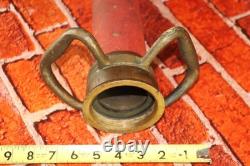 Antique Brass Playpipe Underwriter BCCo FM 3/41 Fire Hose Nozzle Firefighter