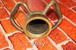 Antique Brass Playpipe Underwriter BCCo FM 3/41 Fire Hose Nozzle Firefighter