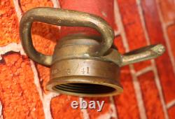 Antique Brass Playpipe Underwriter BCCo FM 3/41 Fire Hose Nozzle Firefighter