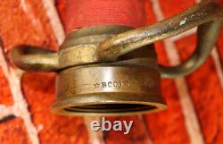 Antique Brass Playpipe Underwriter BCCo FM 3/41 Fire Hose Nozzle Firefighter