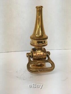 Antique Brass W. S. Darley Colt 2 In. Fire Nozzle 12/1917