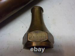 Antique Brass copper Fire Nozzle British Standard no. 10 1939
