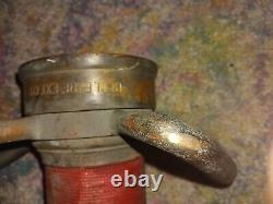 Antique Brass gen fire ext co f-m 12 20 firehose nozzle 30