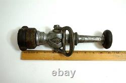 Antique COLT W. S. DARLEY & CO brass firemans Fire Hose Nozzle 11 tall