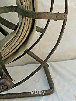 Antique Cast Iron Fire Reel and Hose