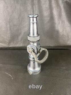 Antique Chrome Elkhart 2 1/2 In. Fire Nozzle With Lerer Shut Off, 1917, 13H