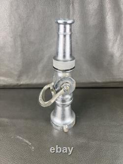 Antique Chrome Elkhart 2 1/2 In. Fire Nozzle With Lerer Shut Off, 1917, 13H