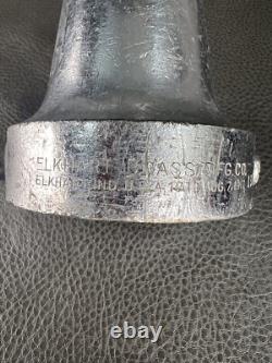 Antique Chrome Elkhart 2 1/2 In. Fire Nozzle With Lerer Shut Off, 1917, 13H