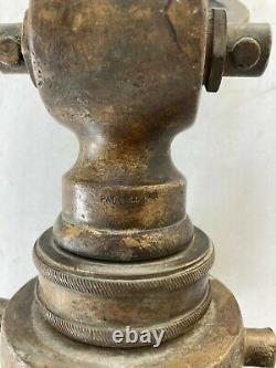 Antique Colt Solid Brass Fire Hose Nozzle 11 tall Elkart Brass Co