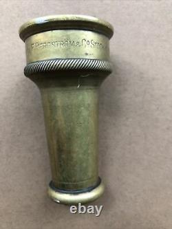 Antique Copper Brass E. Bergstrom &Co. Fire nozzle Stockholm Sweden RARE