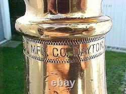 Antique D L & W solid brass fire hose nozzle Larkin Mfg. Co. Dayton Ohio
