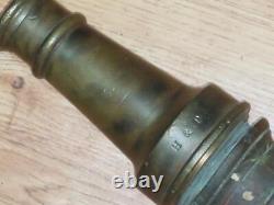 Antique Dual Handle Brass Wrapped Donahue N. Y. 30 Long Fire Nozzle & Tip