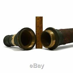 Antique EUREKA FIRE HOSE CO. NOZZLE 30 Wrapped Brass DATED 1905 Superb Patina