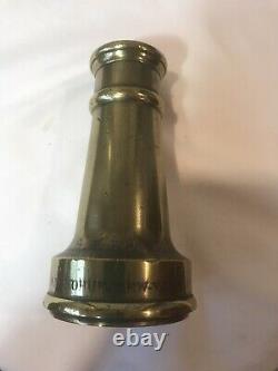 Antique EUREKA FIRE HOSE CO. Solid Brass Nozzle308lbsM. Donohue New York