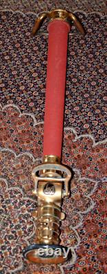 Antique Elkhart Brass CHIEF Double Handle Play Pipe Firehose Nozzle 36